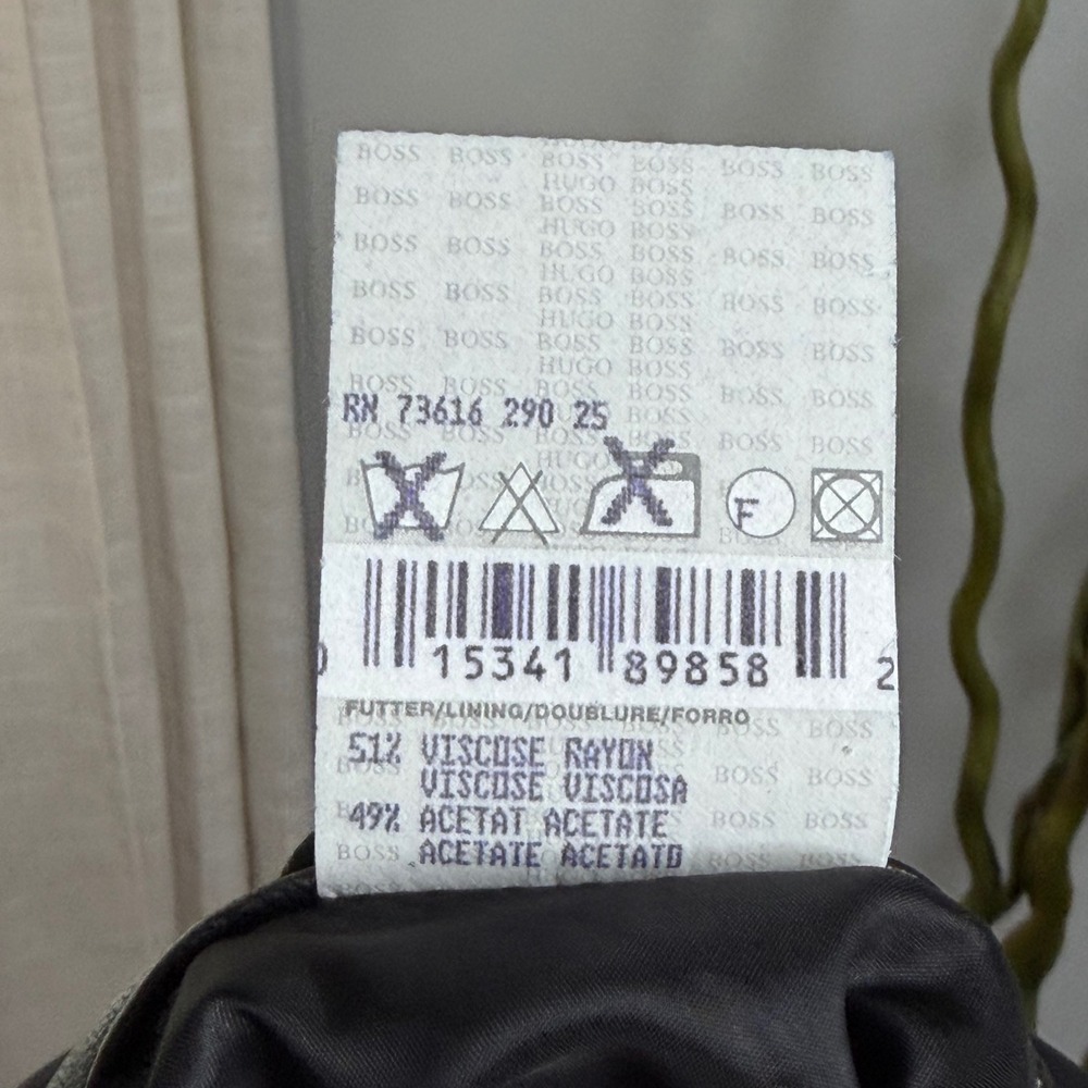 Hugo Boss Lambskin Leather Blazer Jacket Black Barney's New York Men's Size 42R - Picture 10 of 16